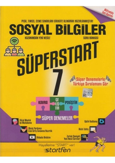7 Sınıf Sosyal Bilgiler Süperstart Soru Bankası Startfen Yay