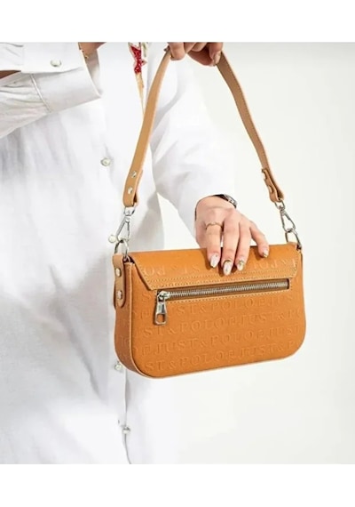 Just Polo Kadın Günlük Su Geçirmez Şık El & Omuz Çantası Shoulder Bag Taba