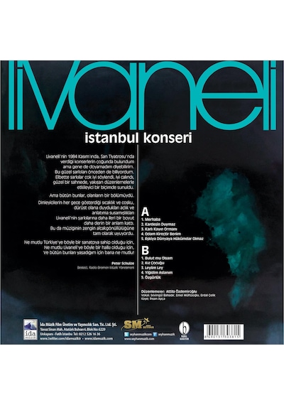 Zülfü Livaneli - İstanbul Konseri  (Plak)