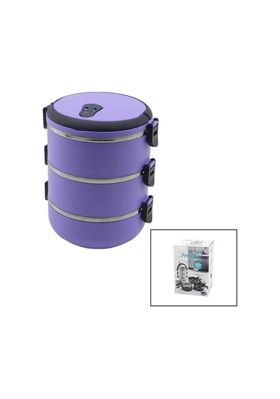 Lila 3lü Sefer Tası Saklama Kabı 1.8lt Go-53-vice 01498