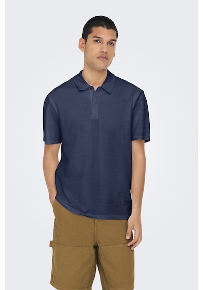 Only & Sons Erkek Polo Yaka T Shirt 22028694 Lacivert Lacivert
