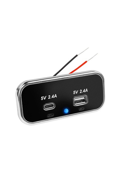 Type-c Usb 2 Portlu Araç Şarj Soketi Adaptörü 12v-24v Model 3