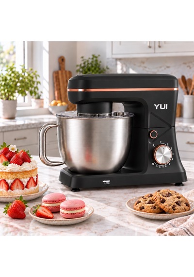 Yui M108 Easy Chef 1300 W 5 L Stand Mikser Hamur Yoğurma Makinesi Siyah