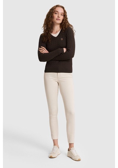 U.S. Polo Assn. Kadın Koyu Kahverengi Basic Kazak 50327575 Vr084