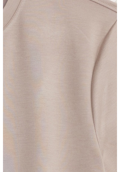 Tudors Erkek Regular Fit Klasik Kesim Ekstra Soft Modal Kumaş Bisiklet Yaka Kısa Kollu Bej Tişört-50820