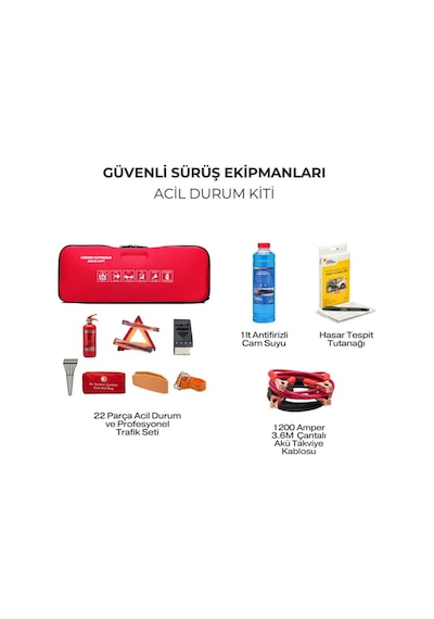 Acil Durum Kiti: Trafik Seti, Antifrizli Cam Suyu, Akü Takviye Kablosu Ve Hasar Tespit Tutanağı