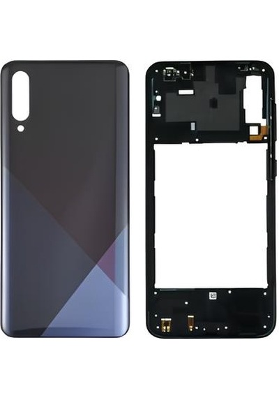 Samsung Galaxy Uyumlu A30s - Sm-a307f Full Kasa Arka Kapak Takım Siyah