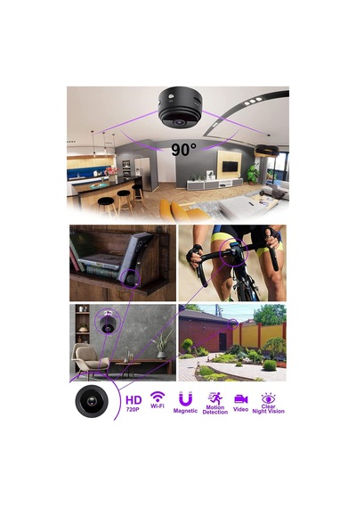 Güvenlik Kamerası, 1080p Hd Wifi Mini Kamera, Ev Güvenlik Kamerası, 150 Derece Kablosuz