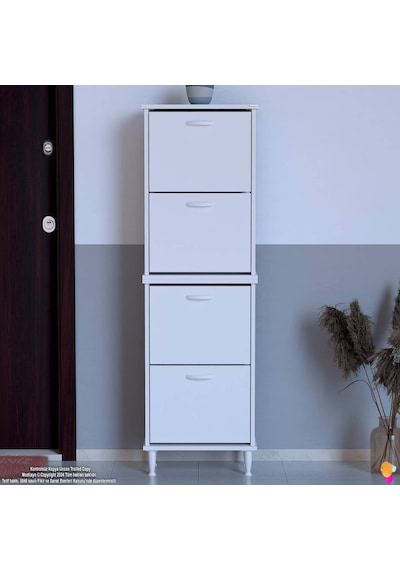 Eliusta Elenio 52 Cm Genişlik Beyaz Renk Ayaklı 4 Kapaklı Ayakkabılık 52x168x26 Cm Ayakkabılık Beyaz Eliusta Elenio 52 Cm Genişlik Beyaz Renk Ayaklı 4 Kapaklı Ayakkabılık 52x168x26 Cm Ayakkabılık Beyaz