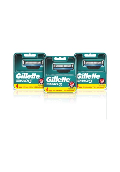 Gillette Mach3 Yedek Tıraş Bıçağı 3 x 4'lü
