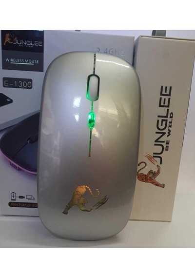 Junglee 1369 Şarjlı Kablosuz Mouse Sessiz 2.4 Ghz Usb Wireless 800-1200-1600 Ayarlanabilir Dpi Led Işıklı Slient İle Uyumlu