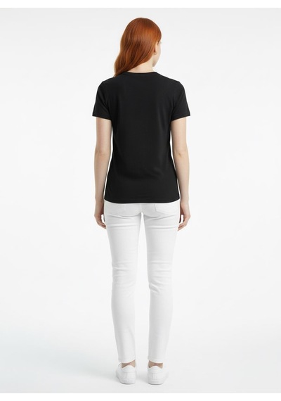 Neden Tekstil Kadın Siyah Limonata Baskılı Rahat Kesim T-shirt