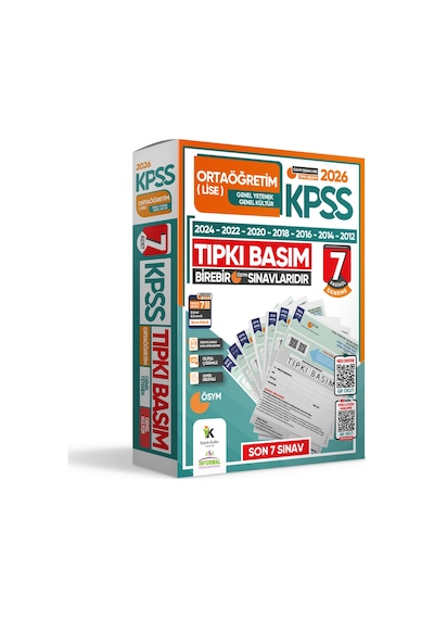 2026 Kpss Ortaöğretim-lise Ösym Çıkmış Soru Tıpkı Basım 7li Deneme Paketi Tg Dijital Çözümlü