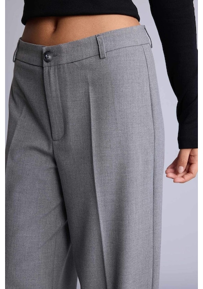 Defacto Straıght Fıt Fleto Cepli Normal Bel Standart Boy Gri Pantolon F6214ax26augr394 Gri-gr394