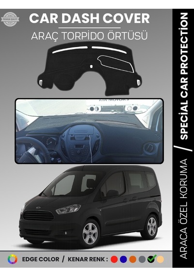 Ford Courier 2013-2020 Ekransız Torpido Örtüsü Panel Koruma Tam Uyum Çatlamayı Önler Kolay Montaj - 870 Stiloto