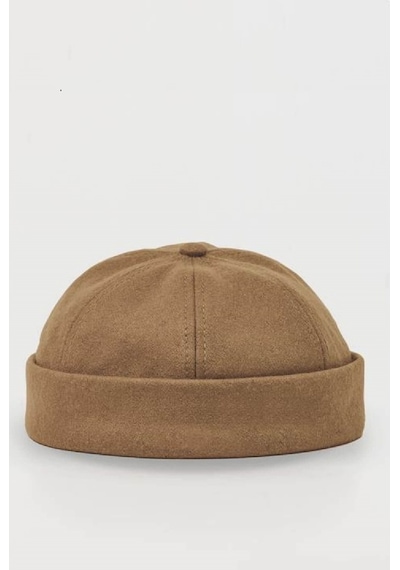 Külah Kışlık Yeni Stil Yün Retro Hip-Hop Docker Şapka Camel-Camel-Standart