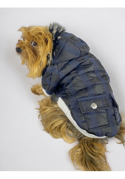 Kemique Black Navy Comfie Köpek Montu Ceketi Köpek Dış Giyim