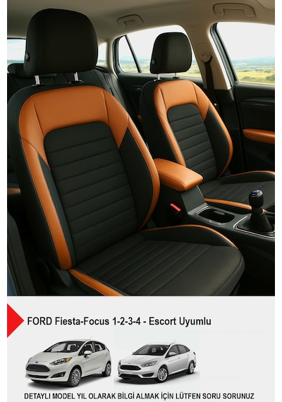 Mocha Taytüyü Oto Koltuk Kılıfı Fiat Egea-linea-punto-albea-marea-tipo-uno Uyumlu Taba