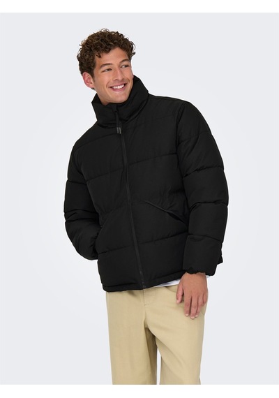 ONLY & SONS Onspack Lıfe Puffer Jacket Otw Erkek Siyah Mont - 22034718