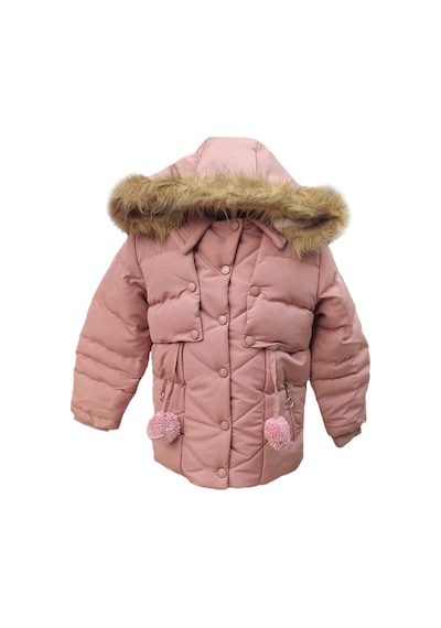 Life For Moda Kız Çocuk Önü Fermuarlı Ve Çıt Çıtlı Ponpon Detaylı Çıkarılabilir Tüylü Kapüşonlu Peluş Astarlı Mont 3018 Pudra Life For Moda Kız Çocuk Önü Fermuarlı Ve Çıt Çıtlı Ponpon Detaylı Çıkarılabilir Tüylü Kapüşonlu Peluş Astarlı Mont 3018 Pudra