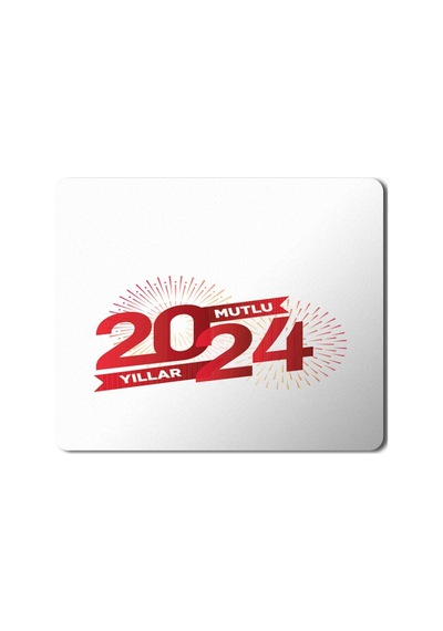 2024 Mutlu Yıllar Dairesel Mousepad Mouse Pad