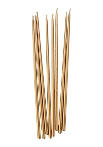 El Yapımı Gold Mum 25 cm
