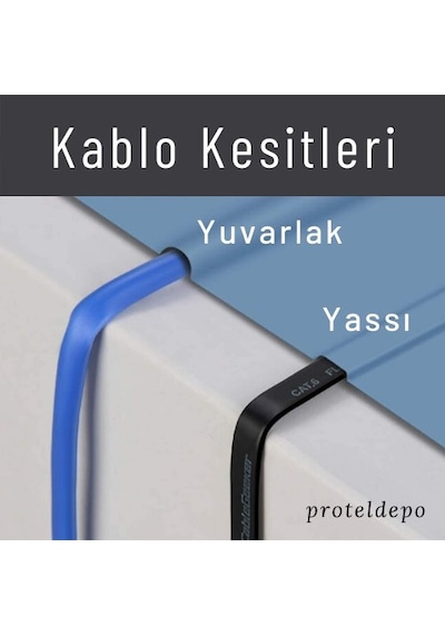 5 adet IRENIS CAT7 Kablo Yassı FTP LAN Kablosu, 50 cm Siyah