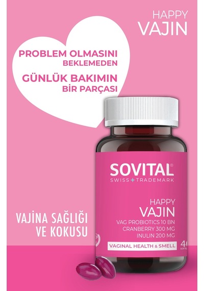 SOVITAL Happy Vajin Sağlığı Ve Kokusu 40 Softgels