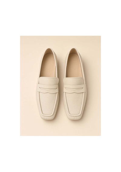 37brandshoes Bej Hakiki Deri Mokasen Bej Bej