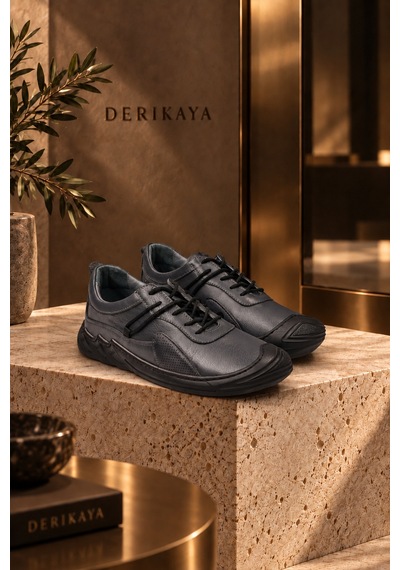 Derikaya Urban Erkek Gri Delikli Yan Panel Detaylı Bağcıklı Sneaker