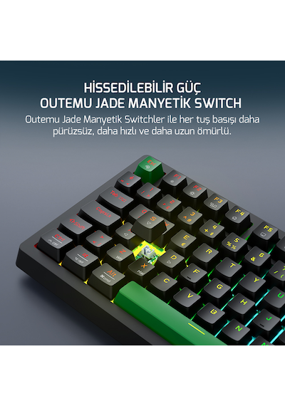 Gamepower Tirus He80 8k Rgb Manyetik Switch Kablolu Gaming Klavye