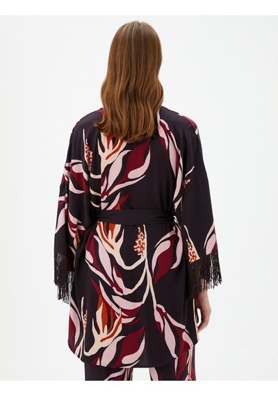 Koton Kimono Beli Kuşaklı Püskül Detaylı Bordo Desenli 4wak50194uw 4WAK50194UW4D7 Bordo Koton Kimono Beli Kuşaklı Püskül Detaylı Bordo Desenli 4wak50194uw 4WAK50194UW4D7 Bordo