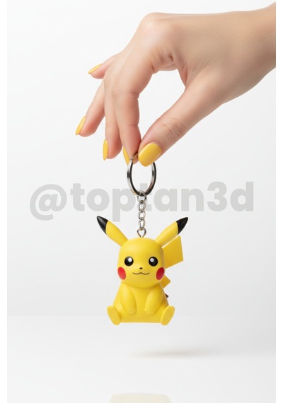 Pikaçu Anahtarlık Hediyelik, 3d Pokemon Temalı Anahtarlık