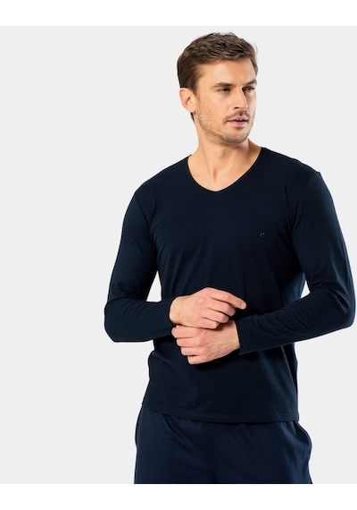 Cacharel Erkek V Yaka Uzun Kollu T-shirt 1334/lacivert 001