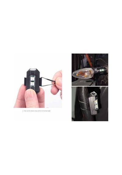 7 Renkli Rgb Led Motosiklet Uyarı Kaza Önleyici Mini Pilli Sinyal Led Drone Led Uçak Kanat Led Sts Oto Aksesuar