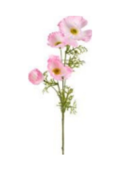 Yapay Çiçek Gelincik Pembe 70 Cm. Çok Renkli