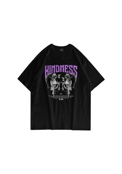 Flood Of Style Unisex Kindness Siyah Tshirt