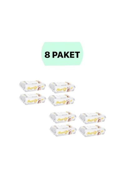 Sleepy Sensitive 90 Yaprak 8'li Paket Islak Mendil & Havlu Tekli