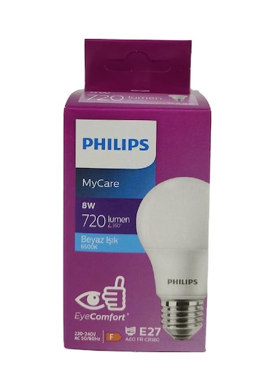 Phılıps Mycare Led Ampul Beyaz 8w 6500k E27 12 Li