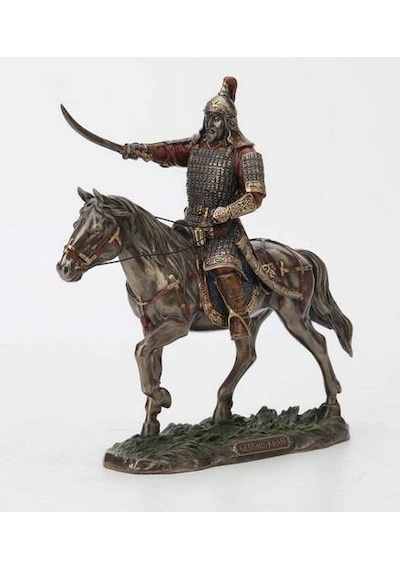 Veronese Koleksiyon At Üzerinde Cengiz Han Figürü 25cm