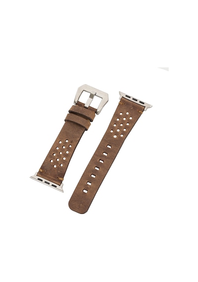 Apple Watch Uyumlu Deri Kordon Vigo 42-44-45mm G2 Kahve