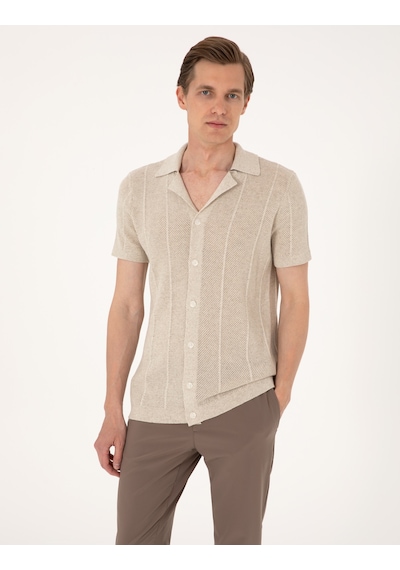Pierre Cardin Erkek Bej Hırka Triko 50305993-vr011 Bej