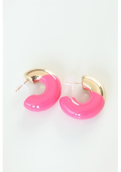 Ccb Pembe Gold Çift Renk Küpe - Tj-bkp8877 Bej