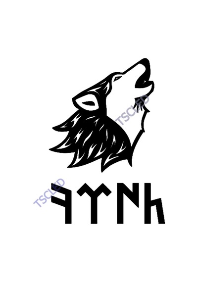 Göktürkçe Logosu Ve Kurt Araç Için Stiker Yapıştırma 15Cm