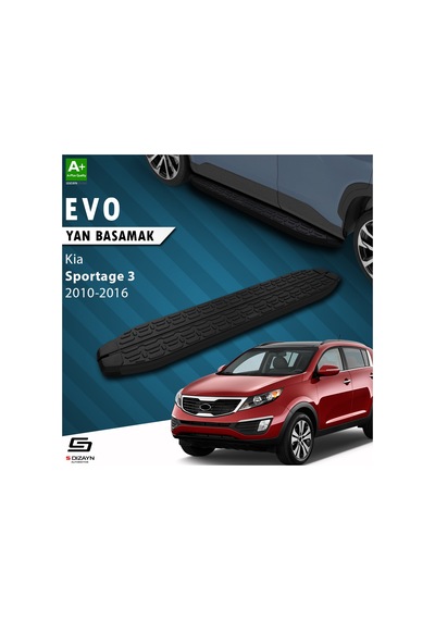 S-dizayn Kia Sportage 3 Evo Siyah Yan Basamak 173 Cm 2010-2016