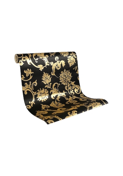 Duvar Kağıdı Siyah&Altın Damask Dash Design Gold Collar -Vinil