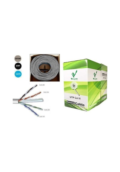 Versatile 305 Metre Cat 6 Kablo İnternet Ethernet Adsl Cat6 Kablo
