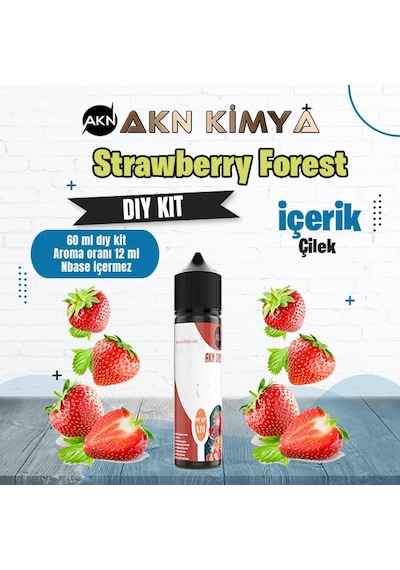 Strawberry Forest Dıy Kit Çilek Gıda Aroması %20 Oranda Aroma İçerir Hazır Değildir 60 Ml