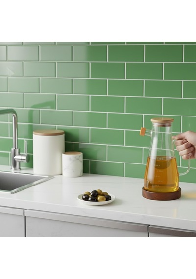 Amberhaus Kesten 900 Ml Cam Yağdanlık Ahşap Kapaklı Ve Altlıklı Şeffaf, Pratik Mutfak Yağ Ve Sirke Şişesi