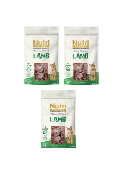 Nutri Feline Lamb Kuzu Etli Tahılsız Kedi Ödülü 50 Gr. X 3 Adet